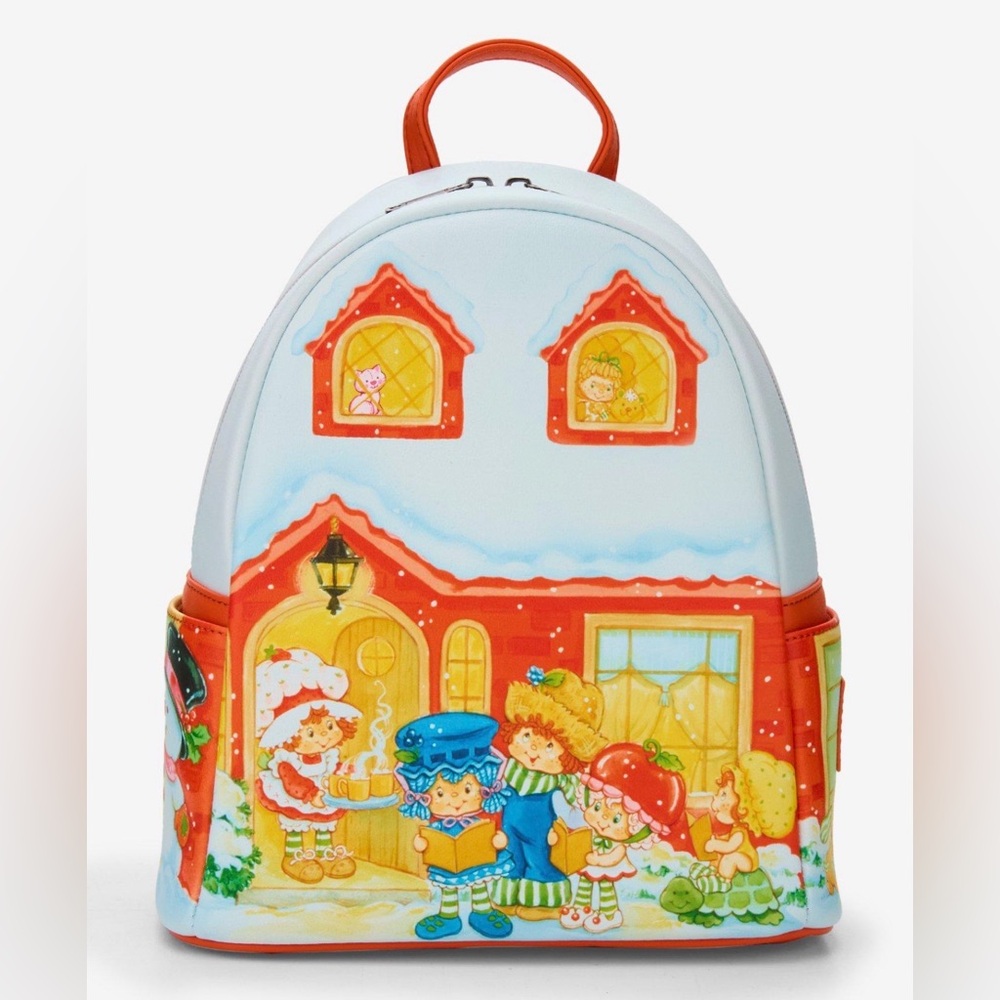 Loungefly Strawberry Shortcake and Friends Caroling Holiday Mini Backpack
